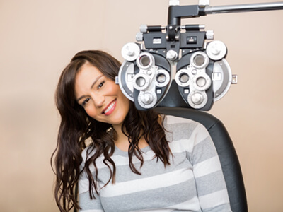 Woman Getting An Eye Exam